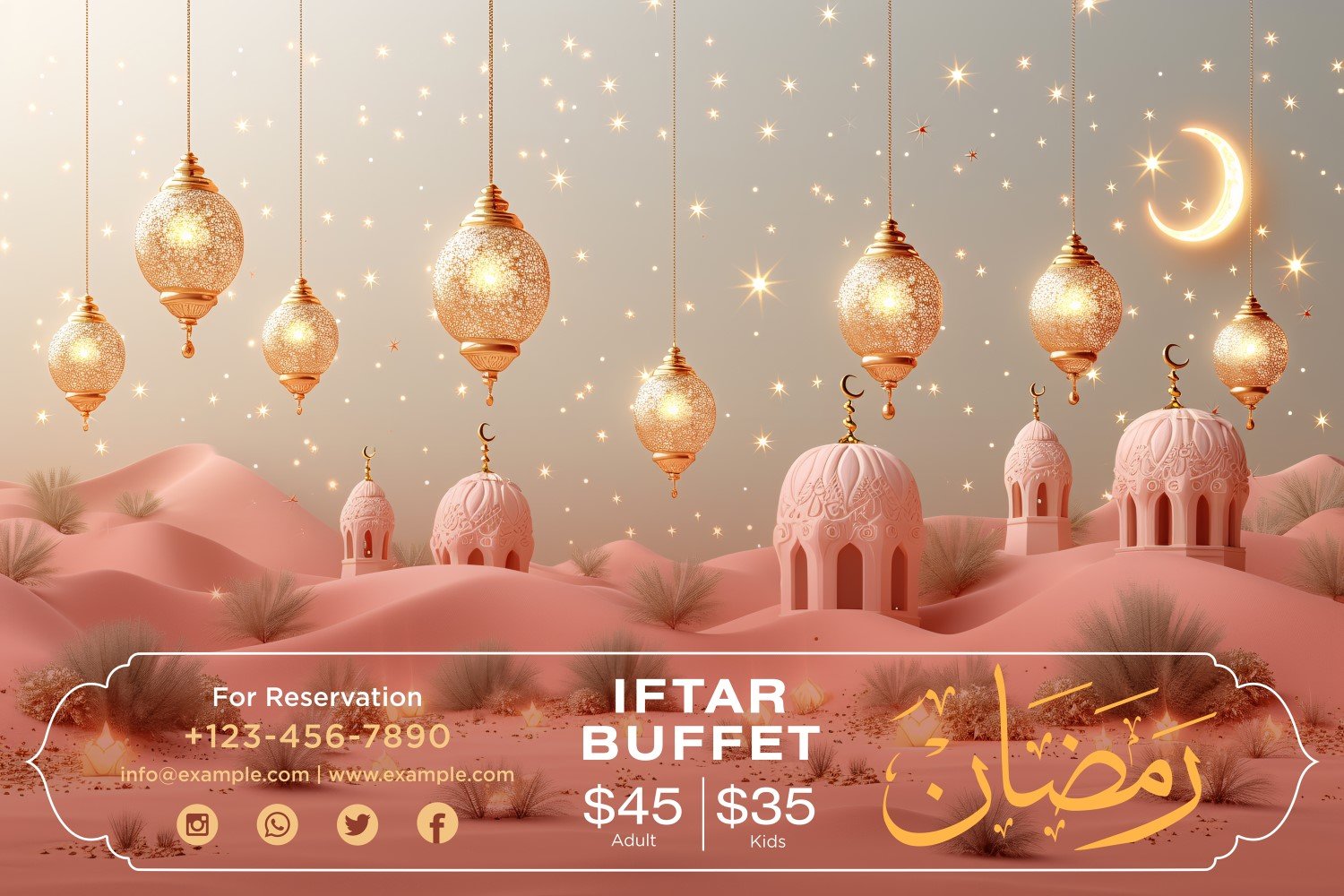 Ramadan Iftar Buffet Banner Design Template 136