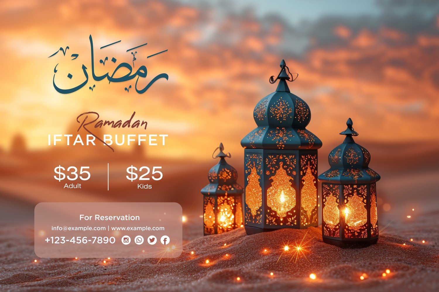 Ramadan Iftar Buffet Banner Design Template 137