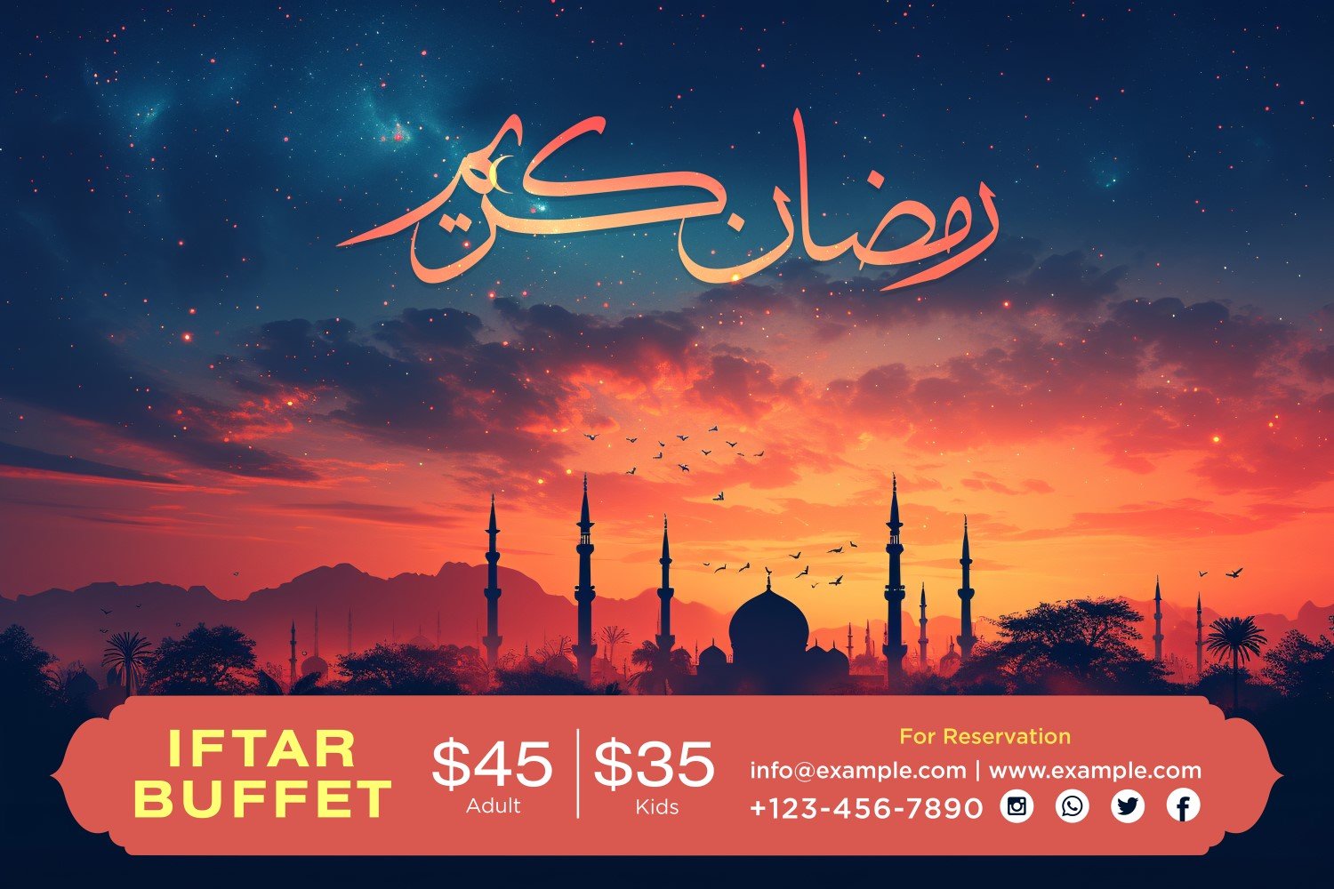 Ramadan Iftar Buffet Banner Design Template 174