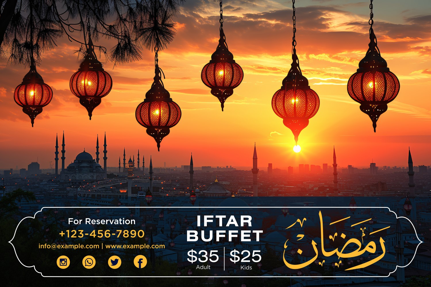 Ramadan Iftar Buffet Banner Design Template 179