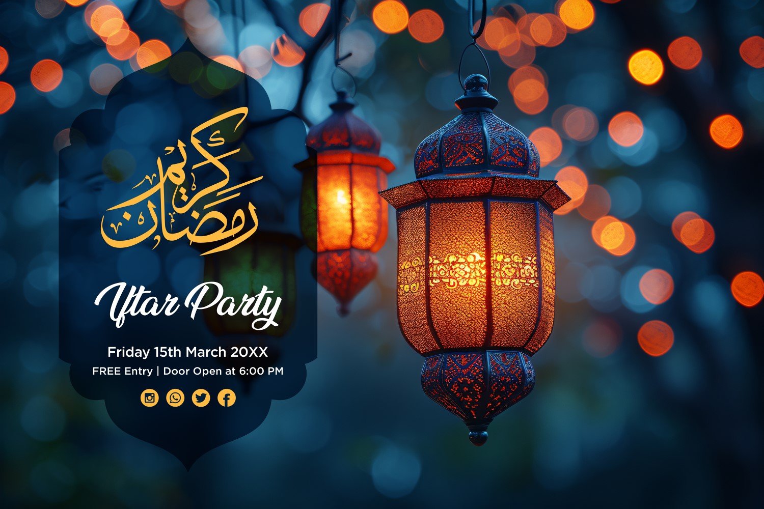 Ramadan Iftar Party Banner Design Template 180