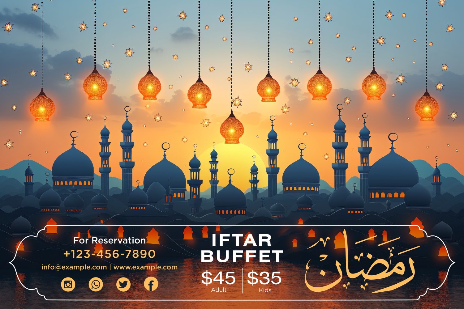 Ramadan Iftar Buffet Banner Design Template 186