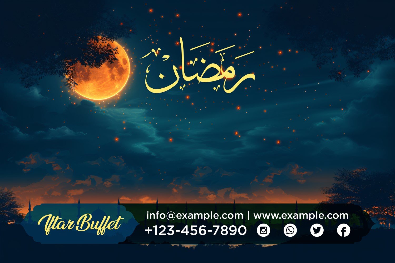 Ramadan Iftar Buffet Banner Design Template 190