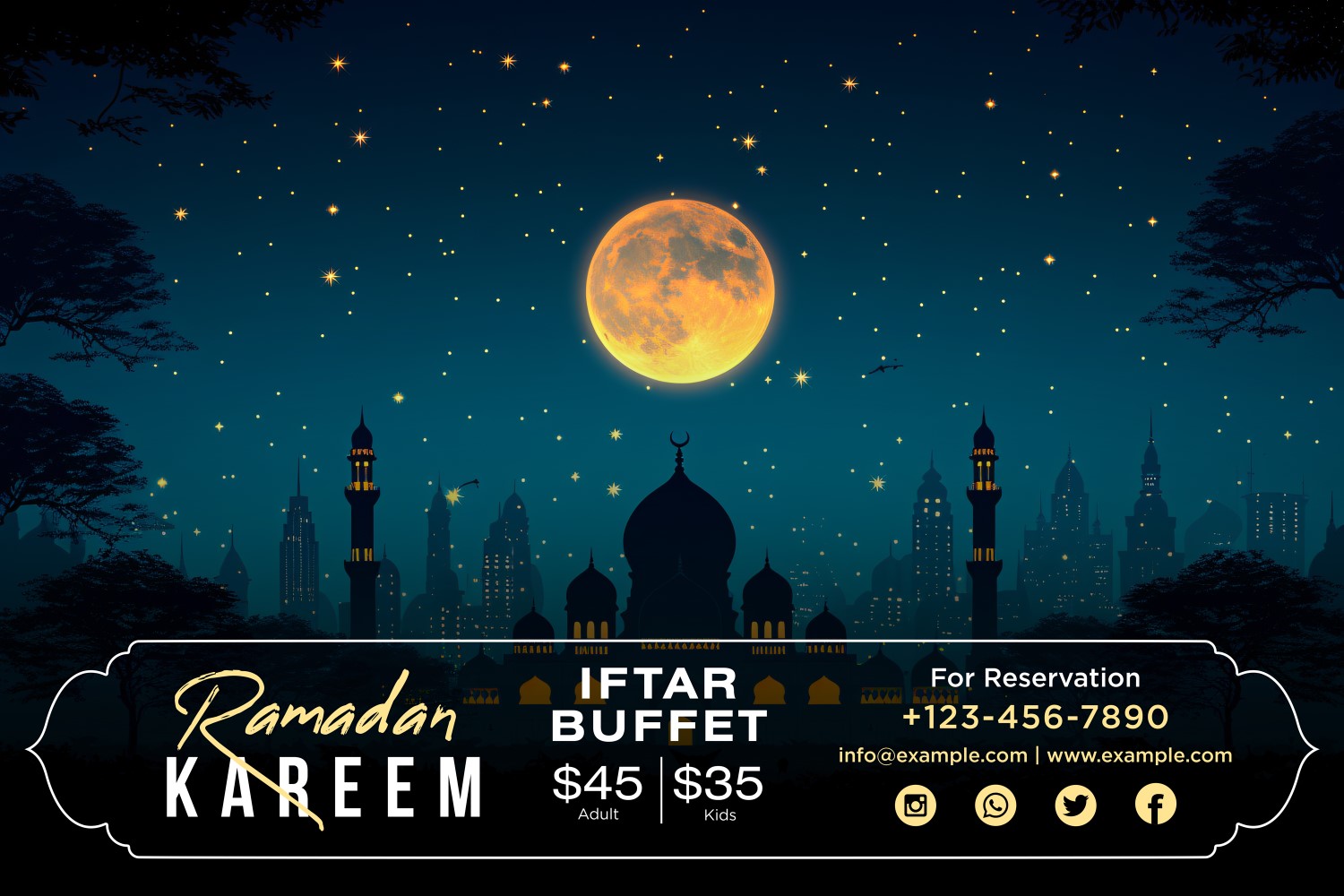 Ramadan Iftar Buffet Banner Design Template 201