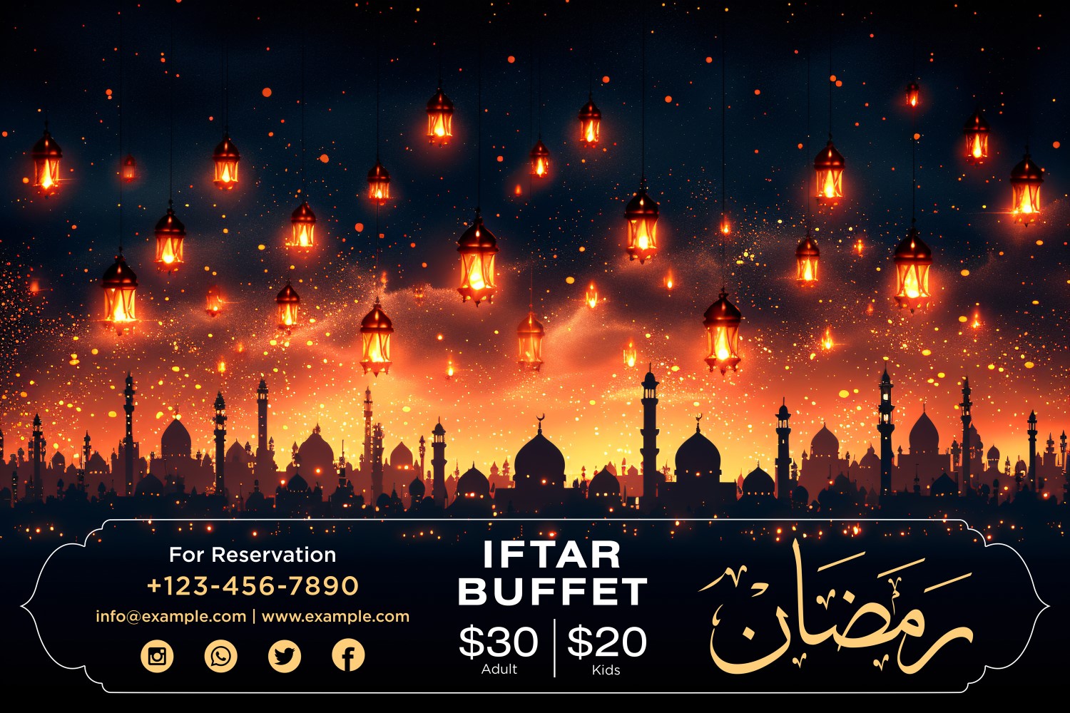 Ramadan Iftar Buffet Banner Design Template 199
