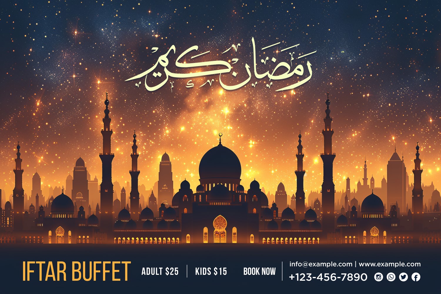 Ramadan Iftar Buffet Banner Design Template 204