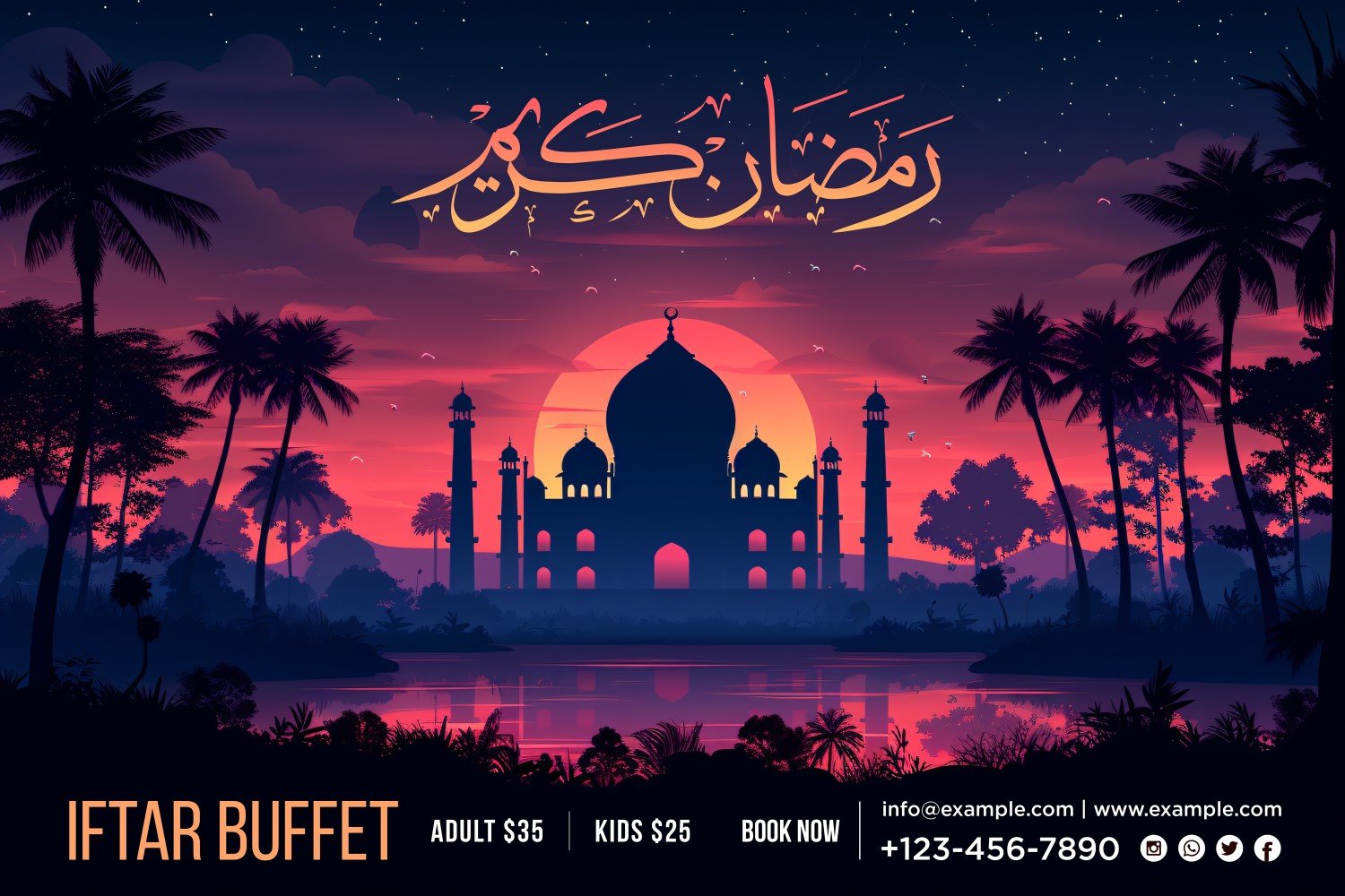 Ramadan Iftar Buffet Banner Design Template 222