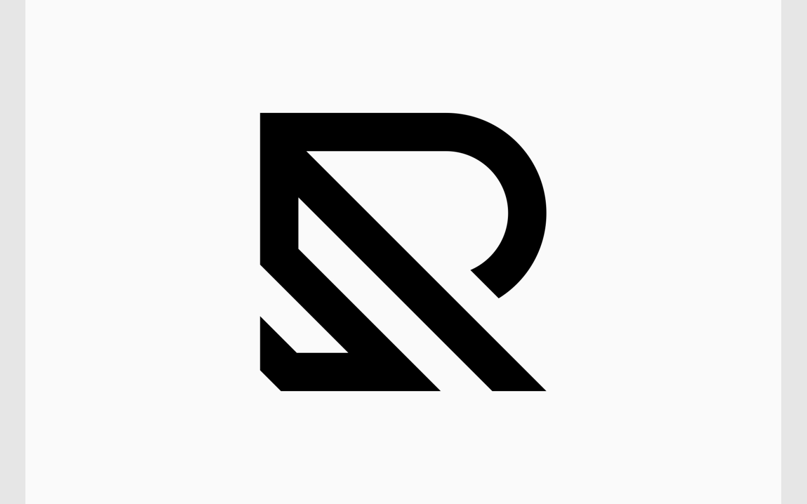 Letter RS SR Initials Minimalist Logo
