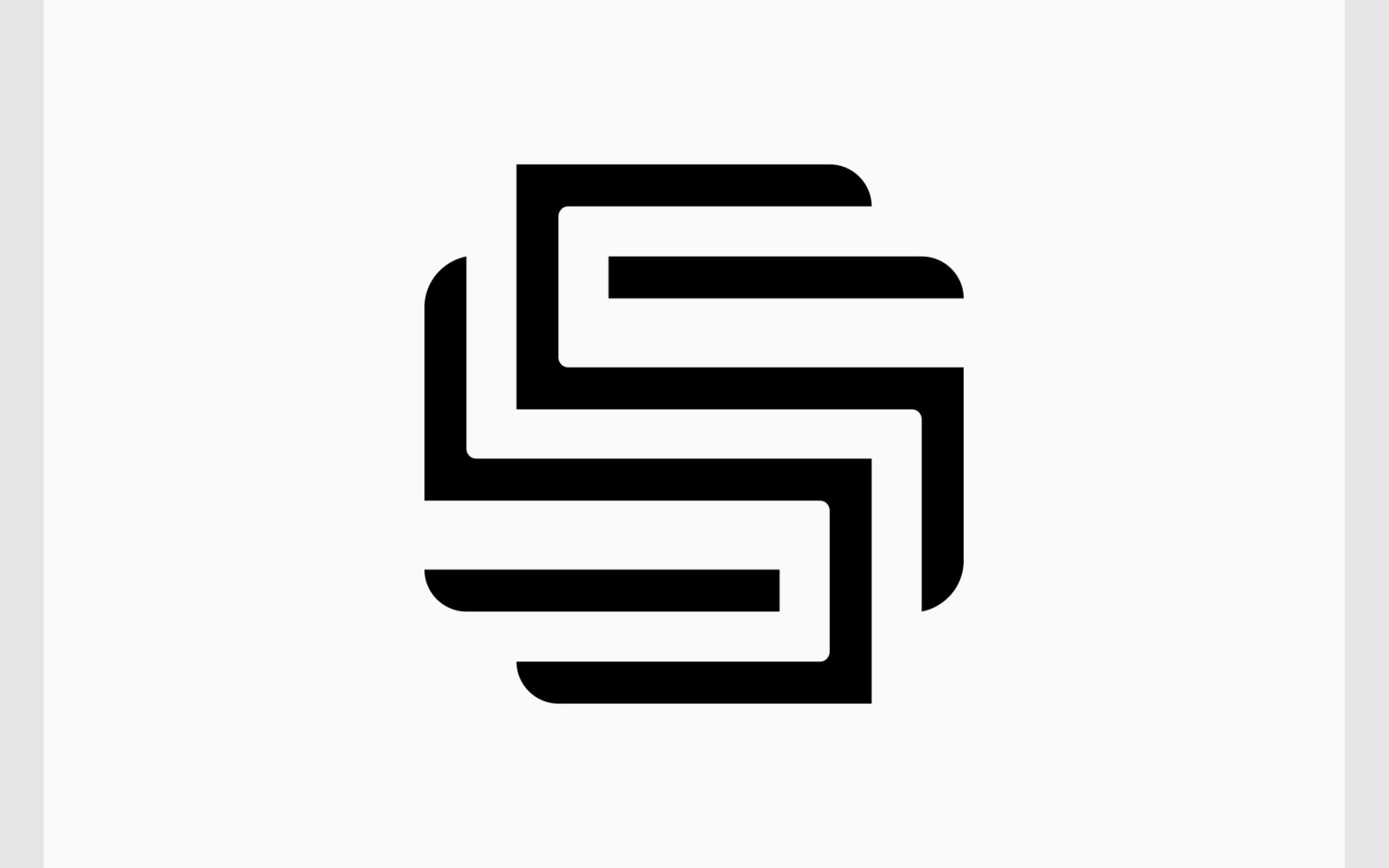 Letter S or SS Minimalist Logo