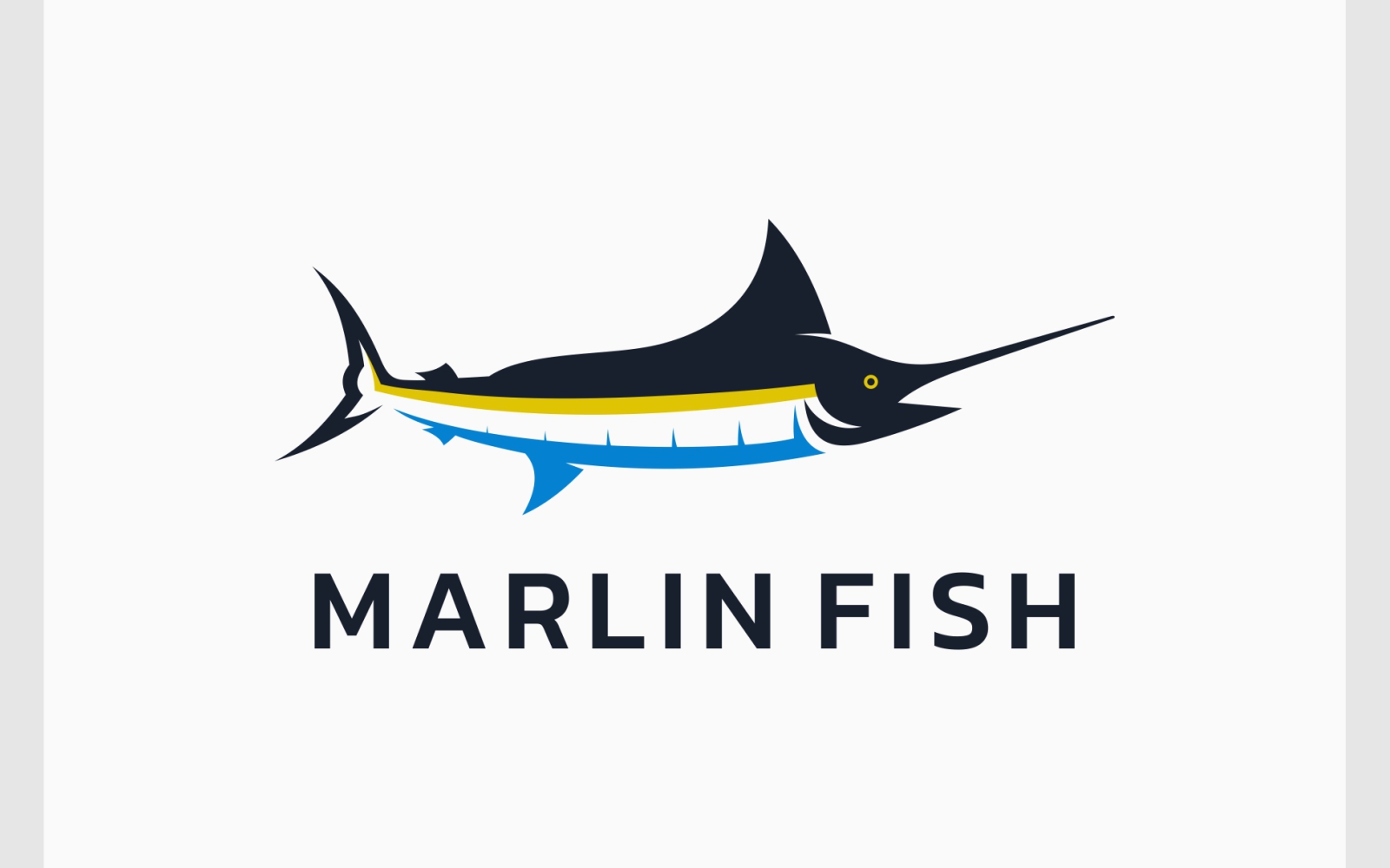 Marlin Swordfish Fishing Logo