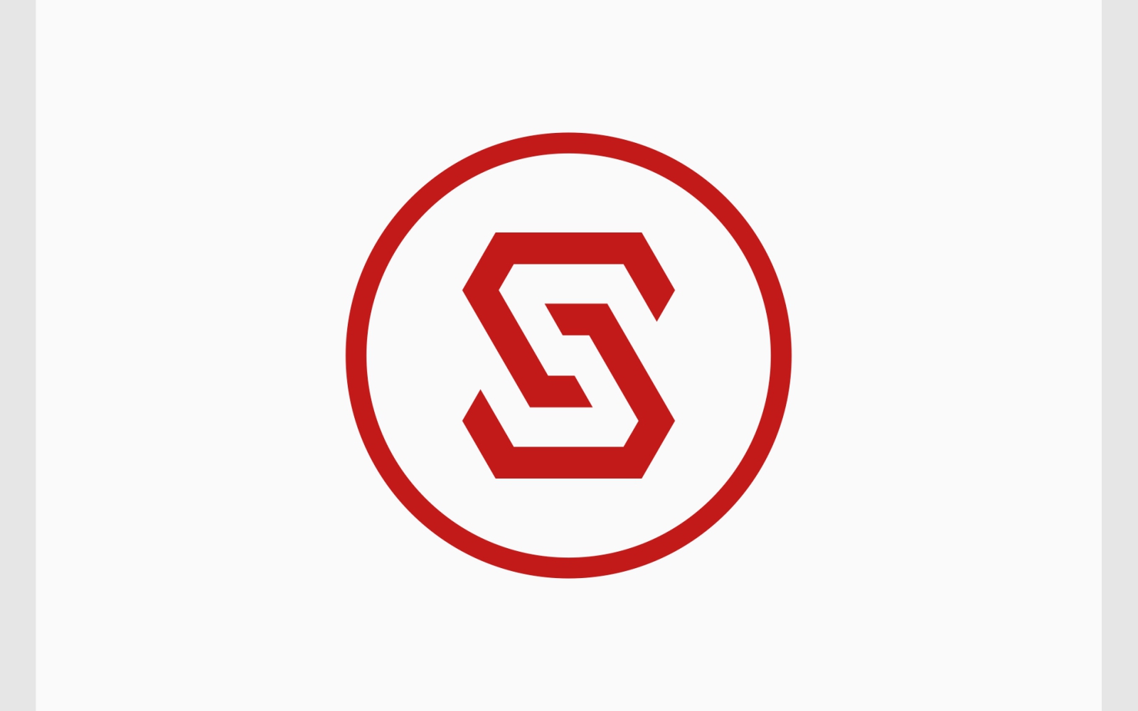 Letter S Geometric Modern Circle Logo
