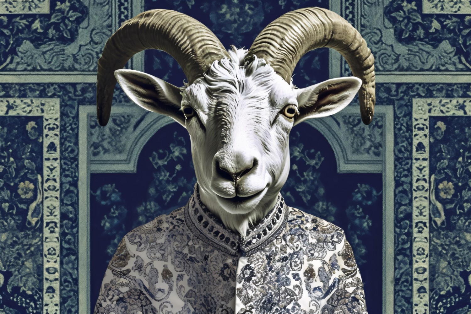 Eid ul adha design with happy goat illustration 01