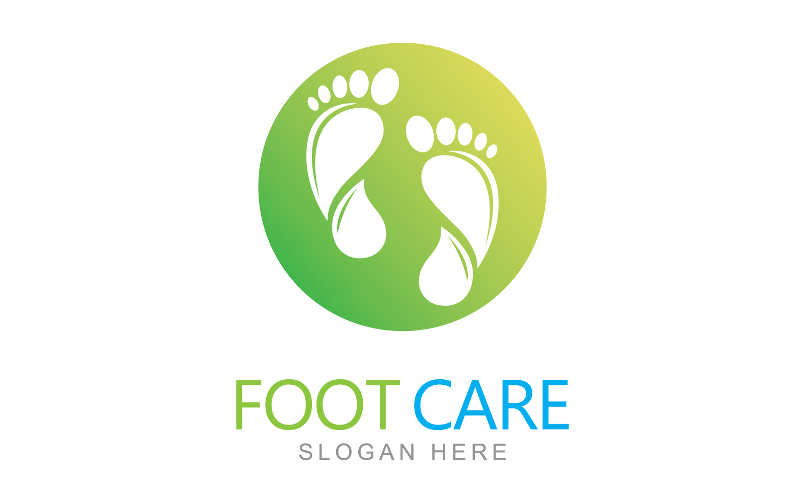 Foot care logo design template V4