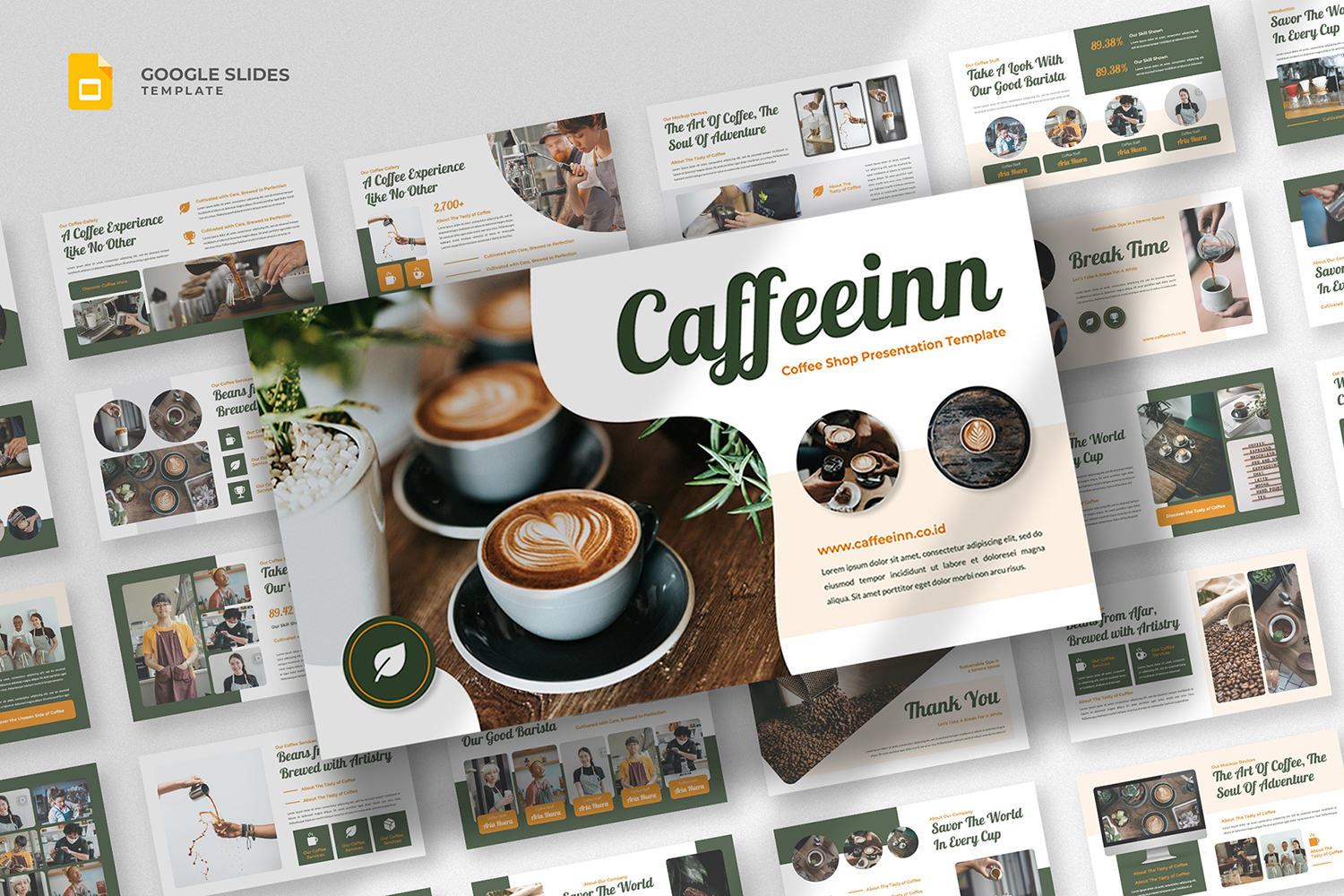 Caffeein - Coffee Business Google Slides Template