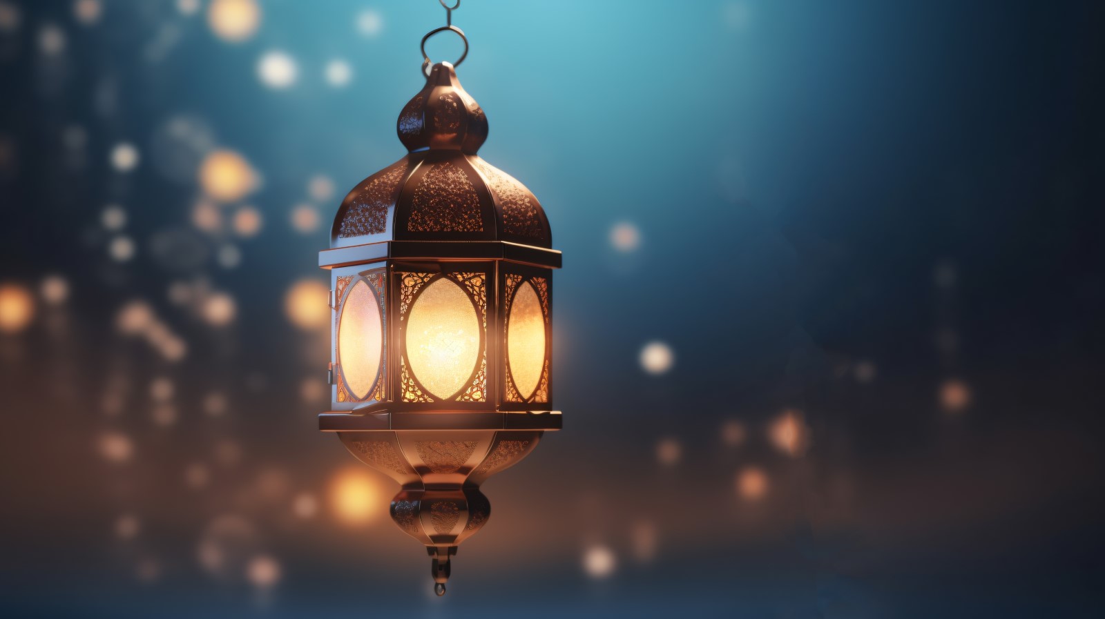 Islamic background with a hang lantern 02