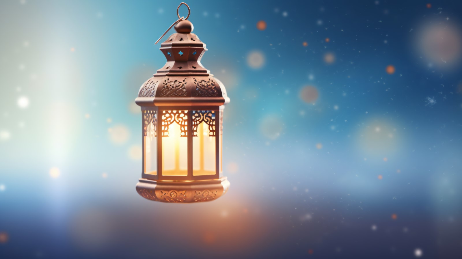 Islamic background with a hang lantern 03