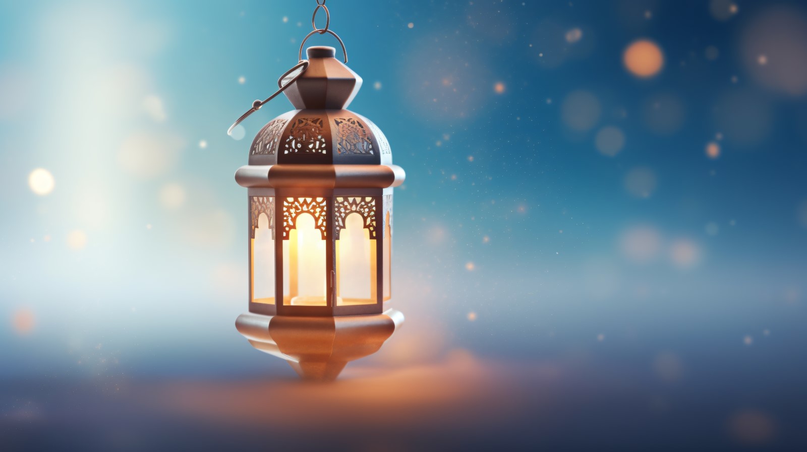 Islamic background with a hang lantern 06