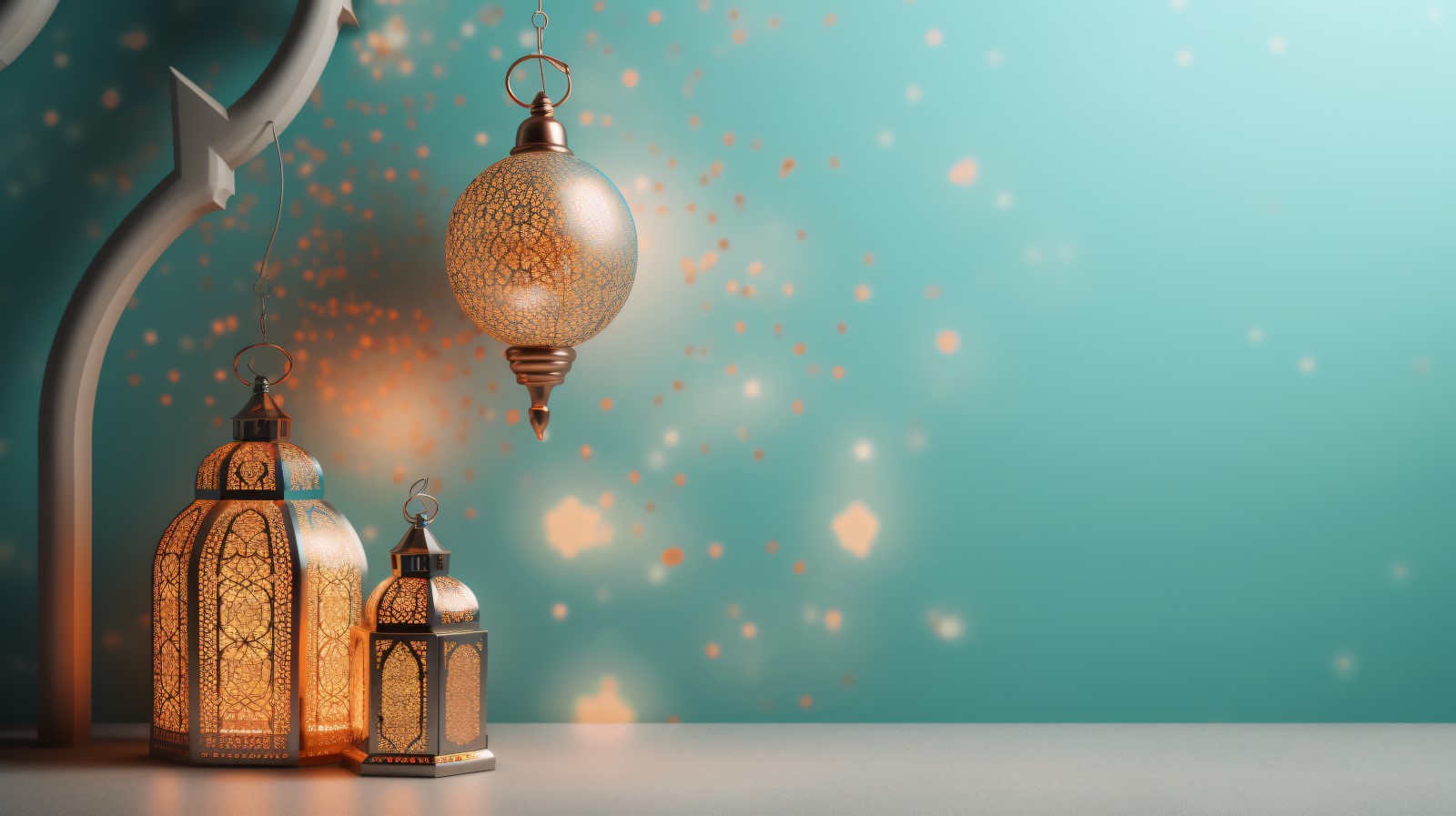 Islamic background with a hang lantern 11