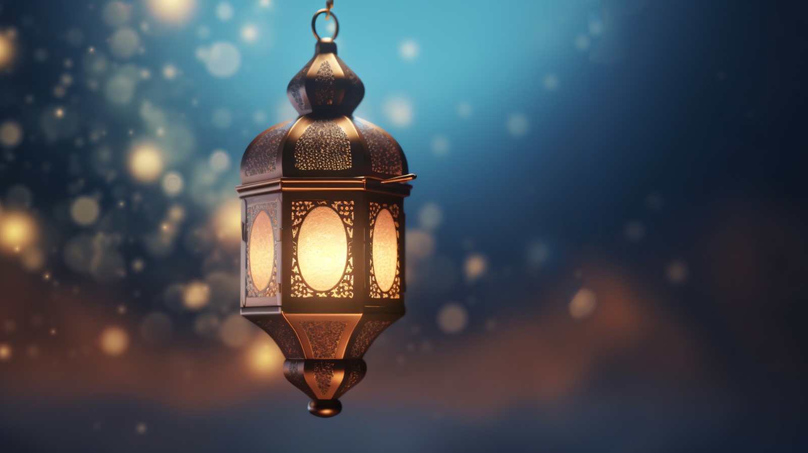 Islamic background with a hang lantern13