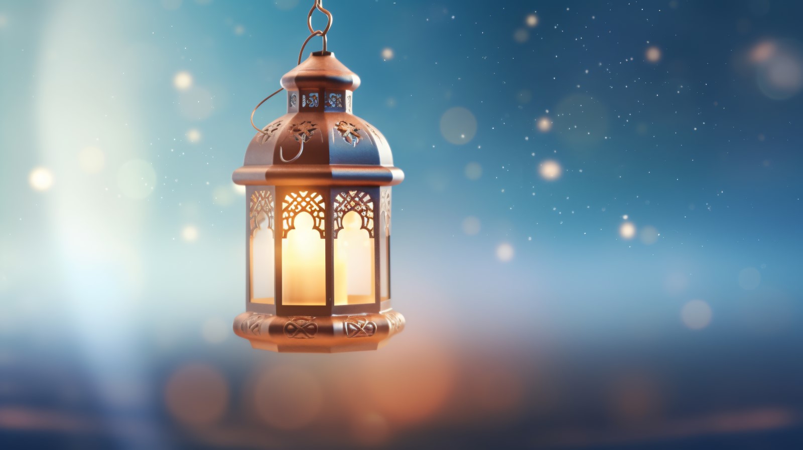 Islamic background with a hang lantern 14