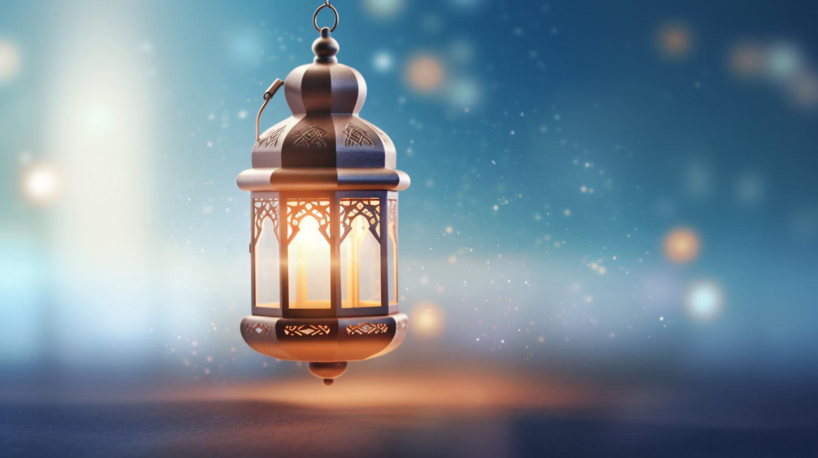 Islamic background with a hang lantern 17