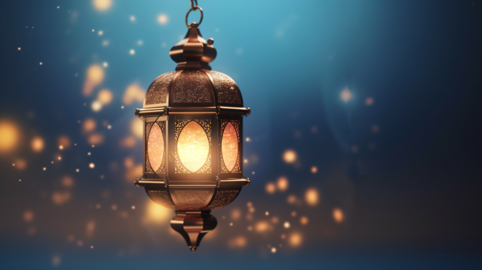 Islamic background with a hang lantern 18