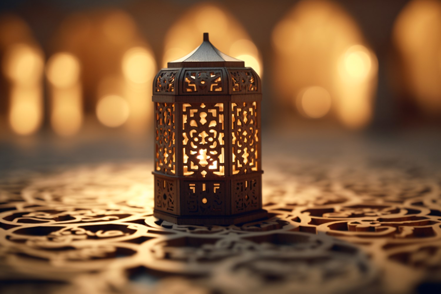 Eid al adha Islamic background, gold close up lantern 03