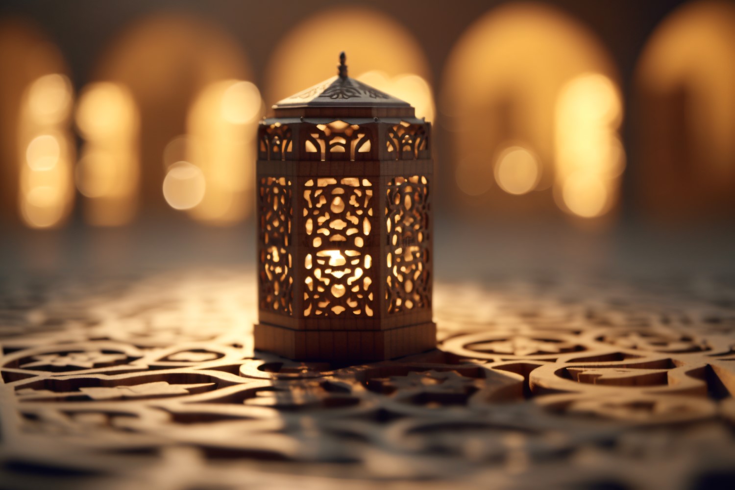 Eid al adha Islamic background, gold close up lantern 04