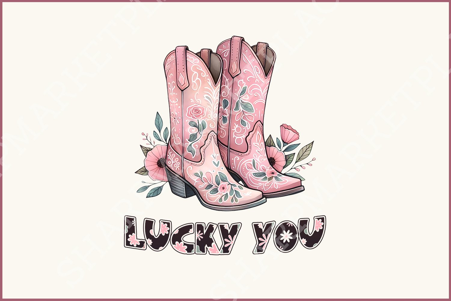 Lucky You Western Sublimation Bundle, Cowgirl PNG, Cowboy Boots, 90s cowboy boots Baby sublimation