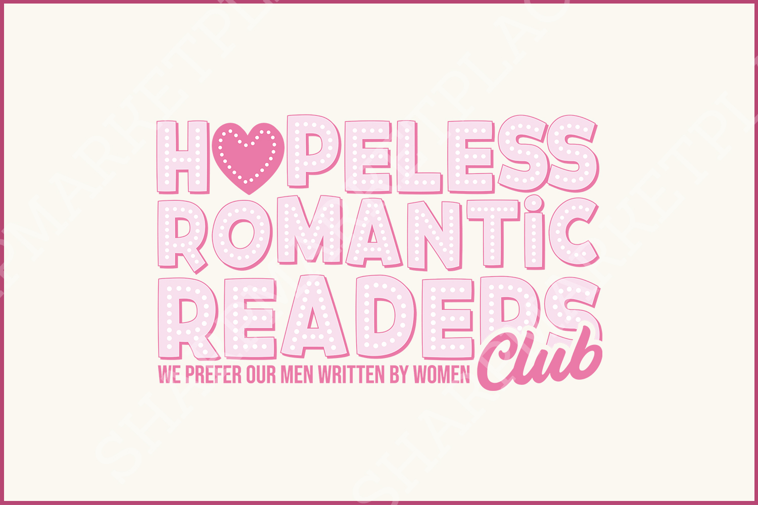 Hopeless Romantic Readers Club PNG, Vintage Bookish Digital Clipart, Mystical Romance Book Lover