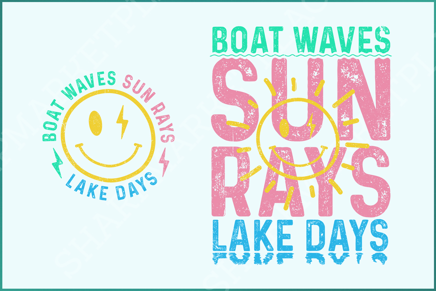 Boat Waves Sun Rays Lake Days PNG, Summer Sublimation Design, Retro Summer Beach PNG