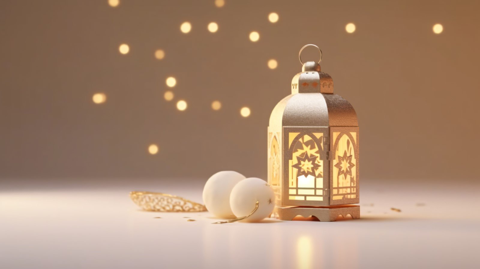 Eid ul adha Islamic background, gold close up lantern 01