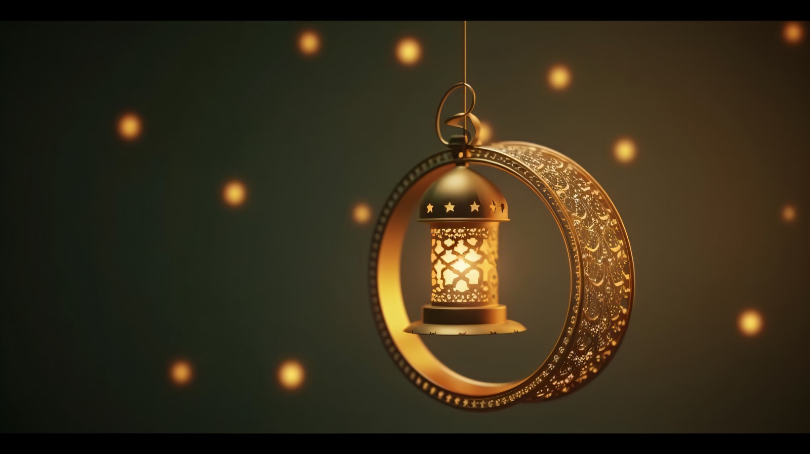 Islamic background with a hang lantern 25