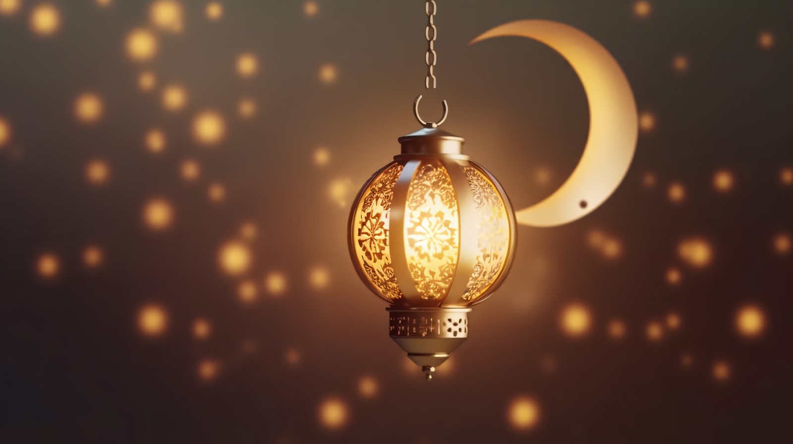 Islamic background with a hang lantern 32