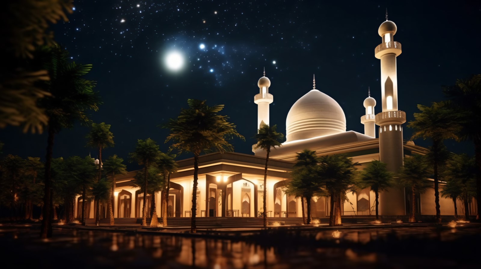Eid ul adha design with Mosque and Palm Tree 02