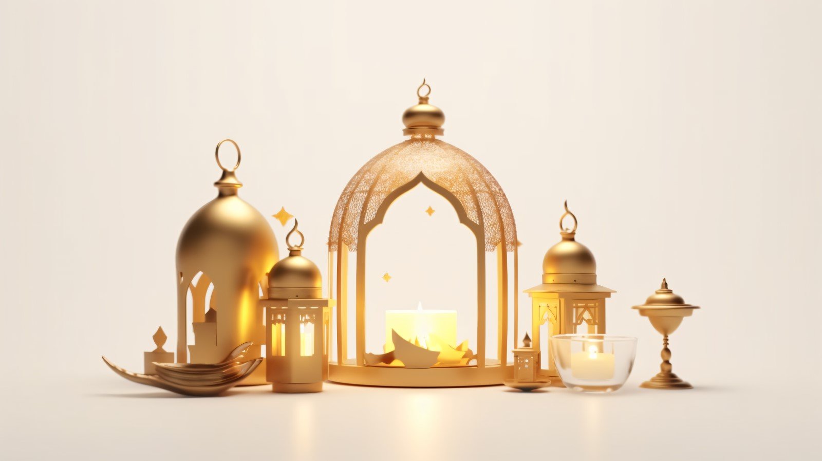 Eid ul adha Islamic background, gold close up lantern 11