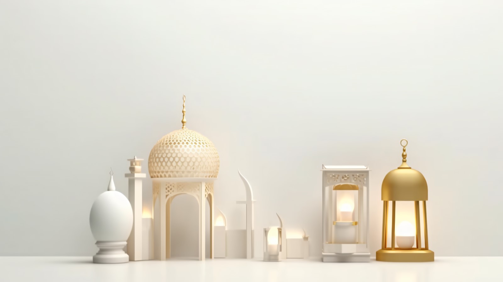 Eid ul adha Islamic background, gold close up lantern 12