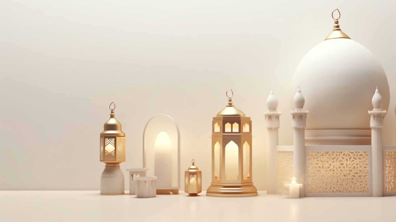 Eid ul adha Islamic background, gold close up lantern 18
