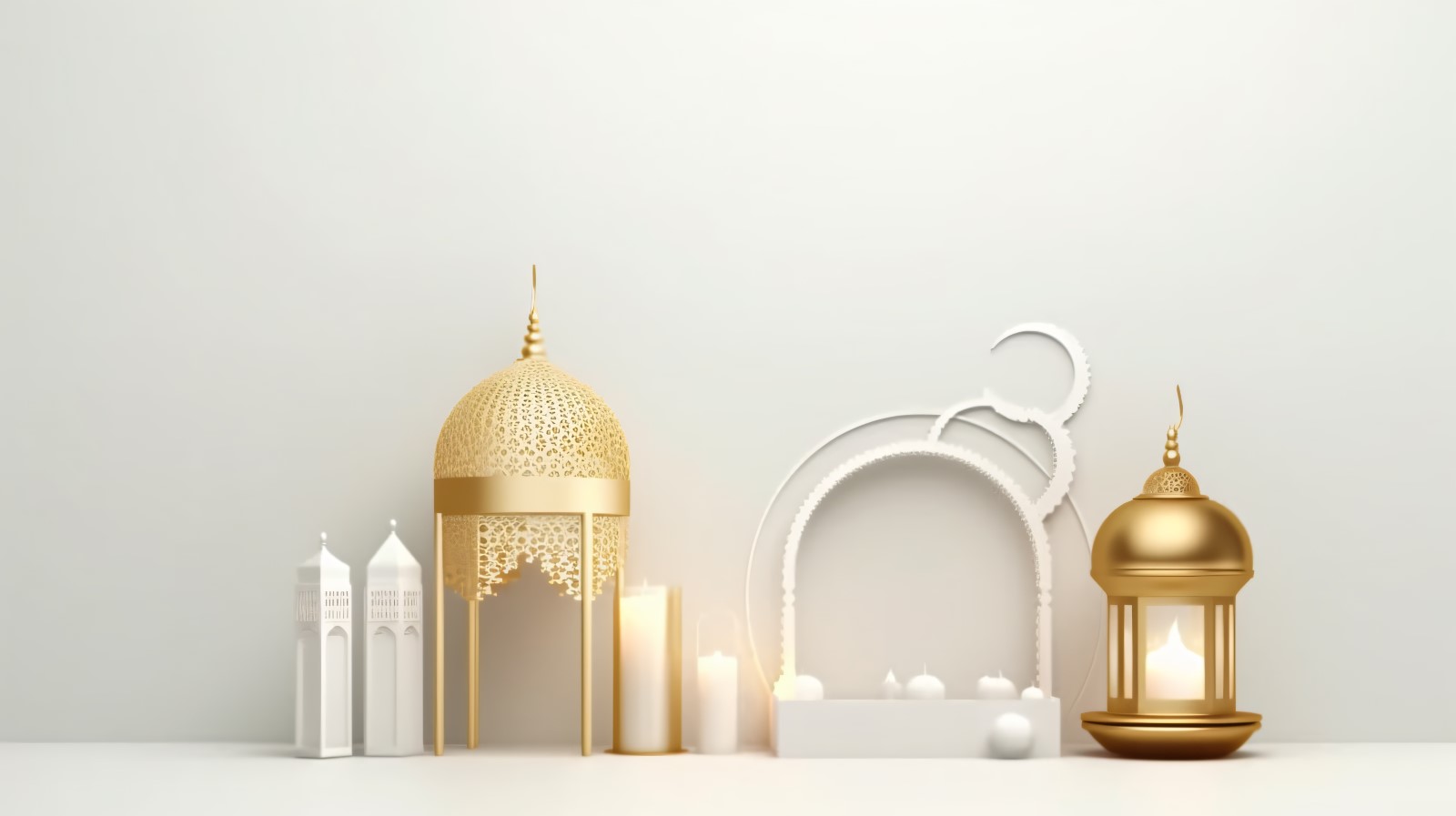 Eid ul adha Islamic background, gold close up lantern 24