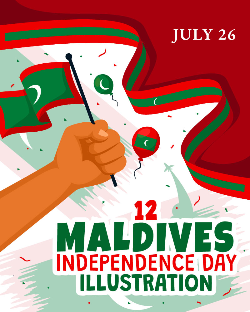 12 Maldives Independence Day Illustration