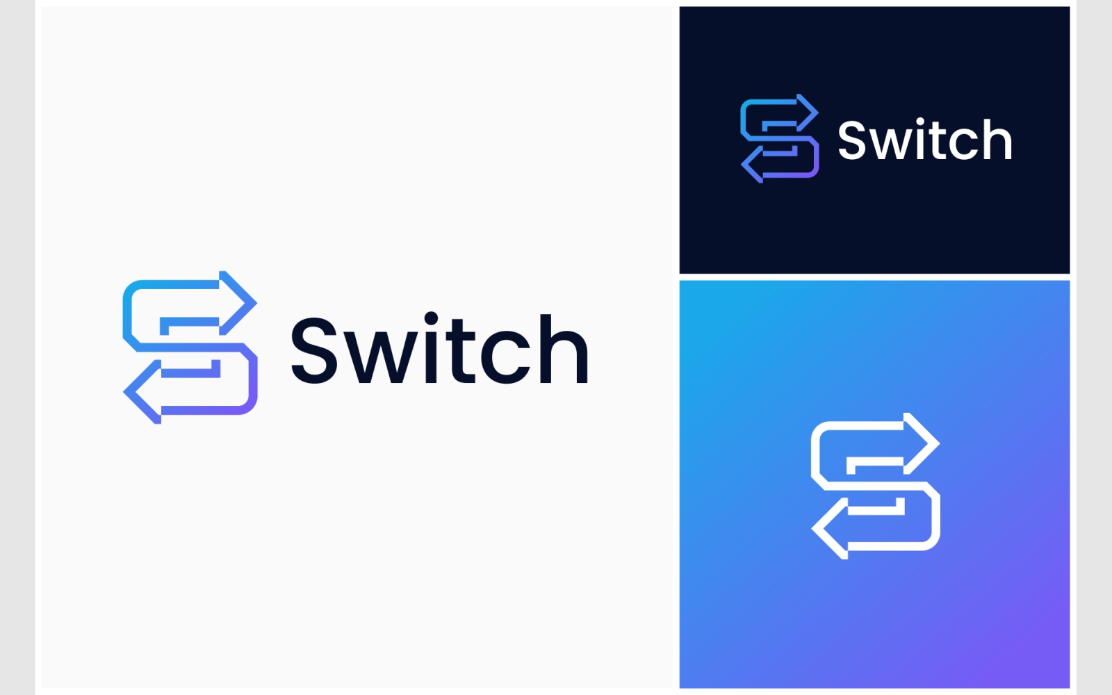 Letter S Arrow Switch Logo