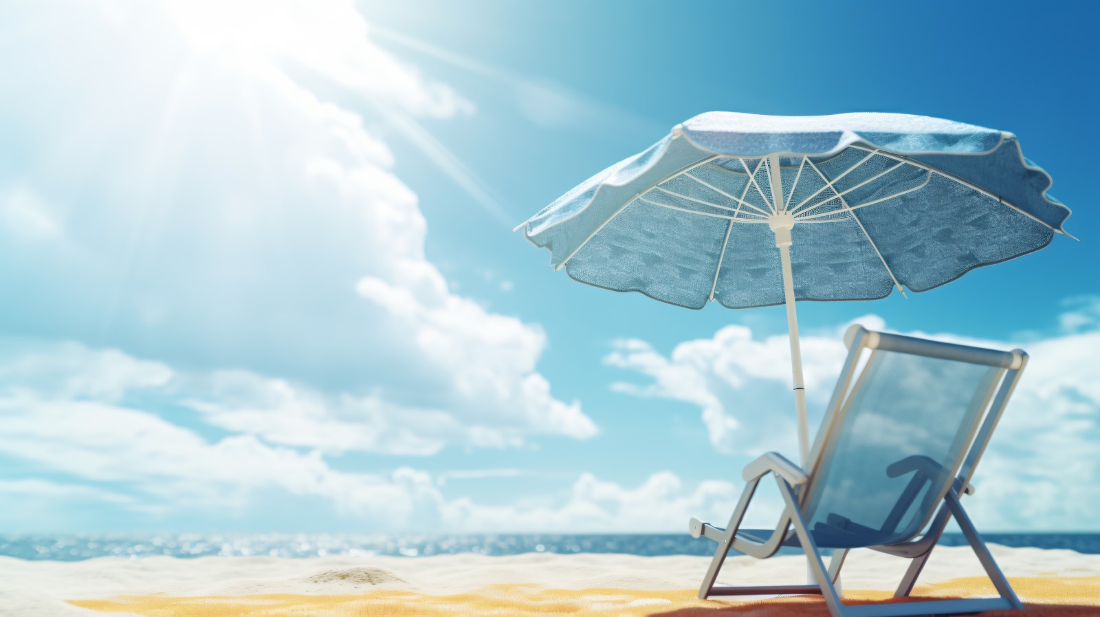 Beach summer Outdoor Beach chair with umbrella 065