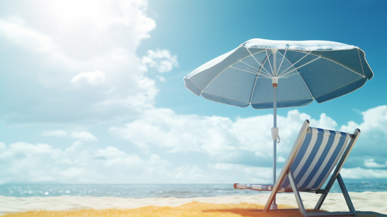 Beach summer Outdoor Beach chair with umbrella 072