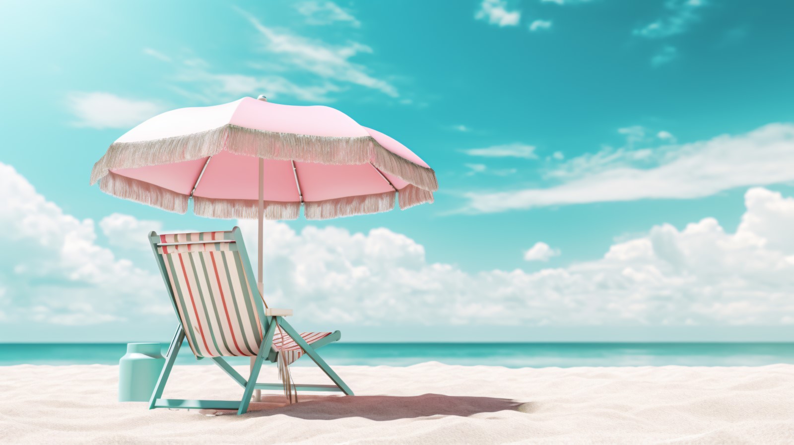 Beach summer Outdoor Beach chair with umbrella 073