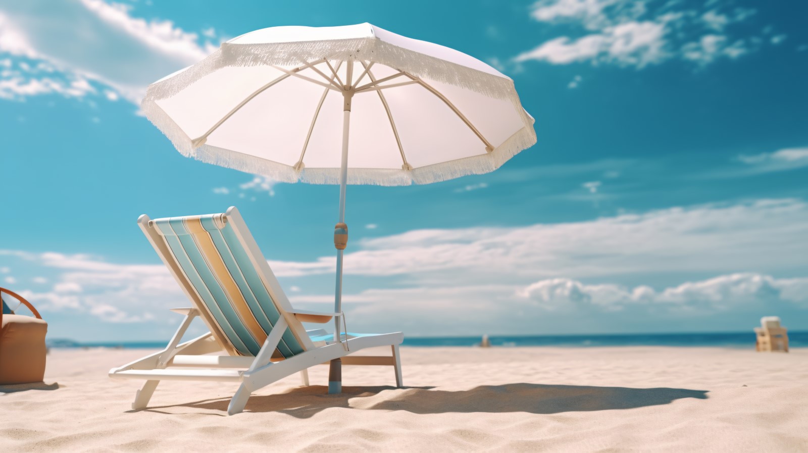 Beach summer Outdoor Beach chair with umbrella 081