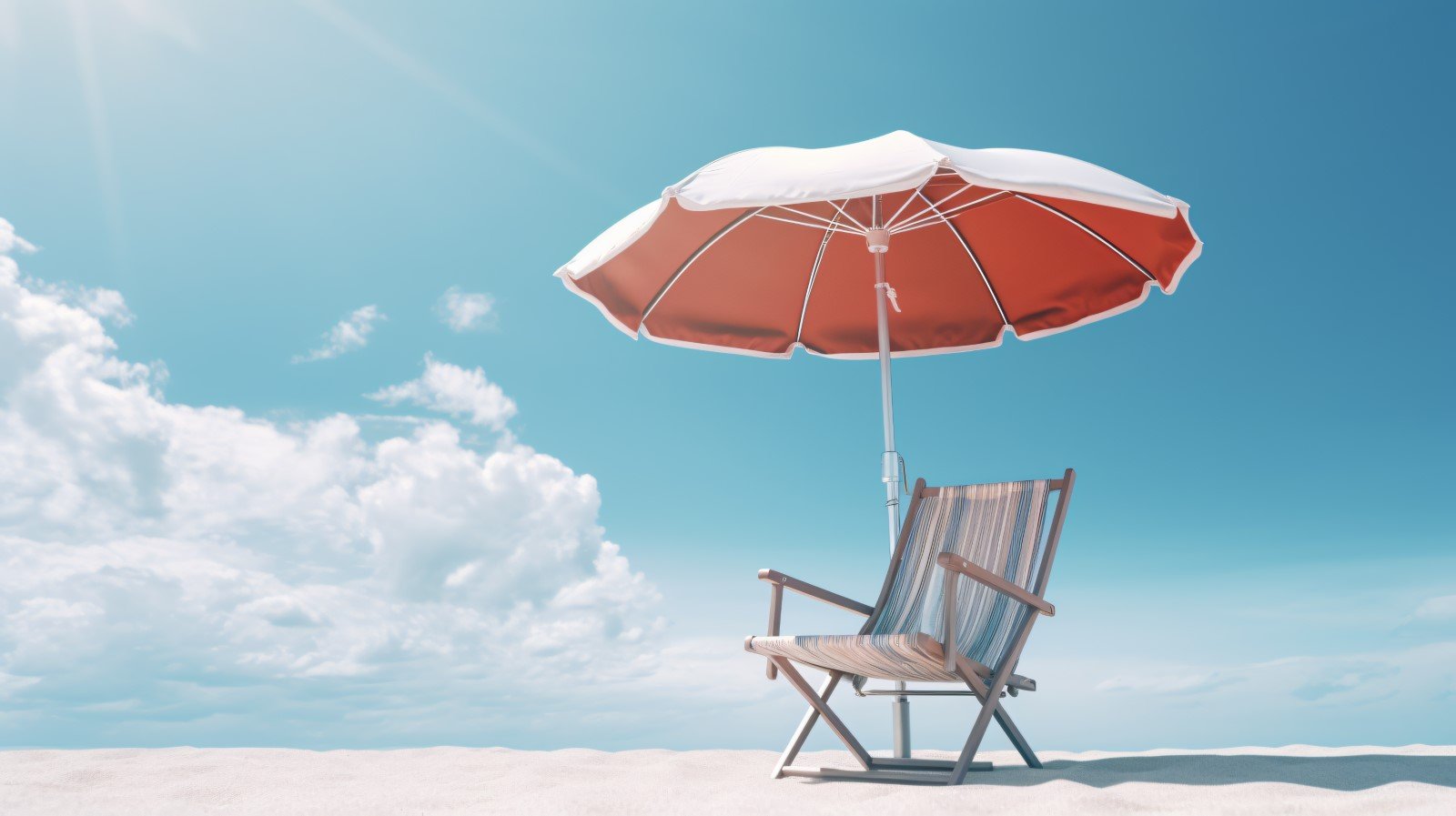 Beach summer Outdoor Beach chair with umbrella 077