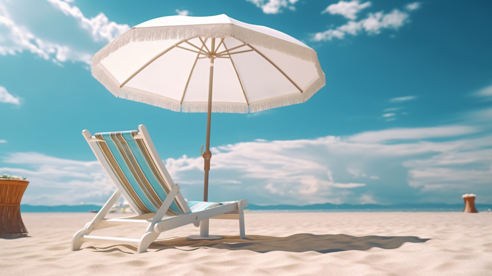 Beach summer Outdoor Beach chair with umbrella 079