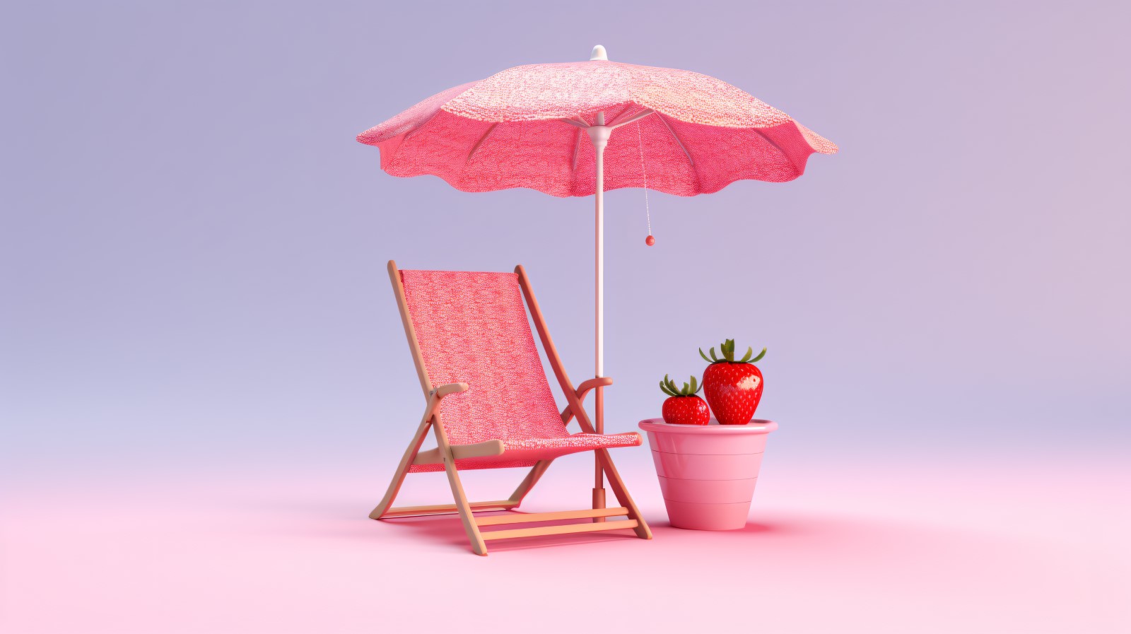 Beach summer Outdoor Beach chair with pink umbrella 240