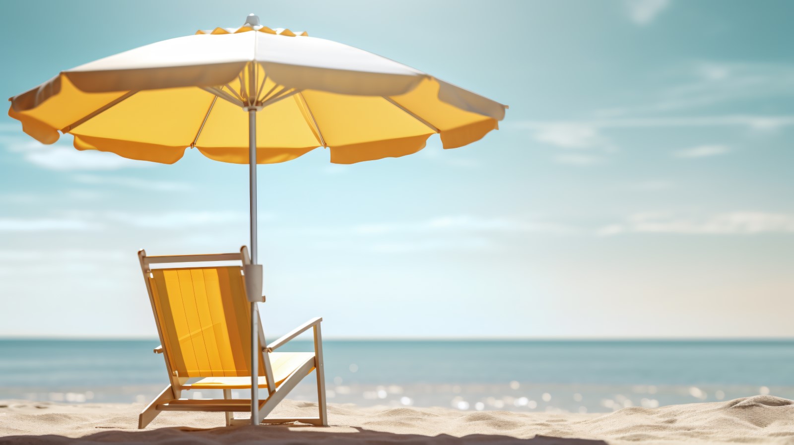 Beach summer Outdoor Beach chair with umbrella sunny day 242