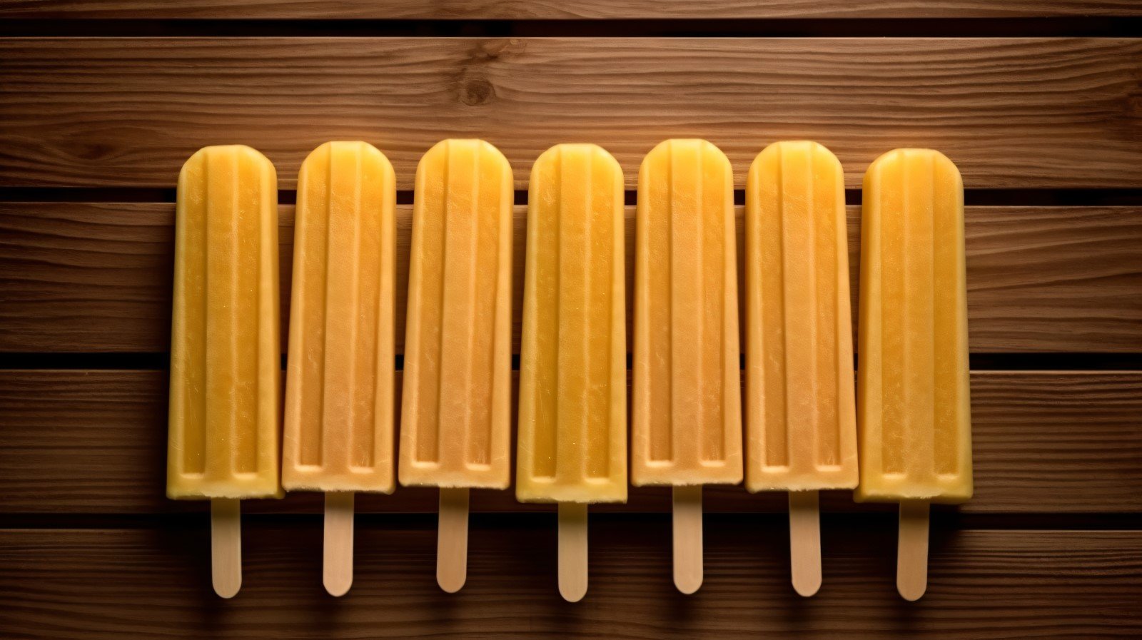 Pineapple popsicle on wooden background summer fruit concept 275